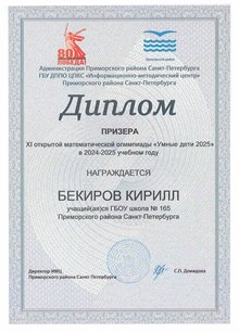 Бекиров Кирилл 2024-2025